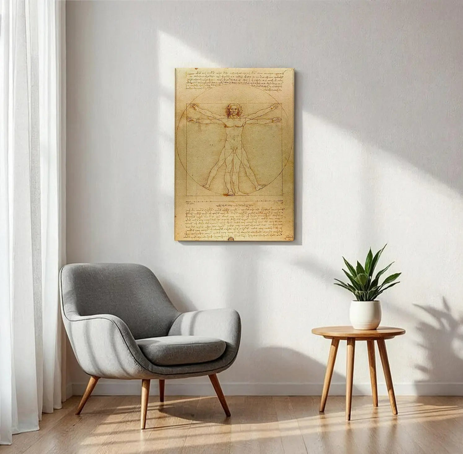 Vitruvian Man by Leonardo Da Vinci Gallery Wrapped