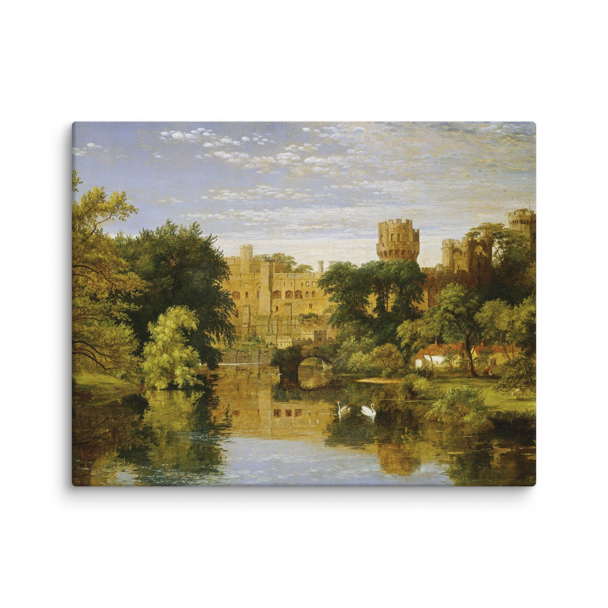 Warwick Castle,England by Jasper Francis Cropsey Canvas Print