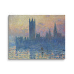 The Houses of Parliament,Sunset Art By Claude Monet Canvas Print