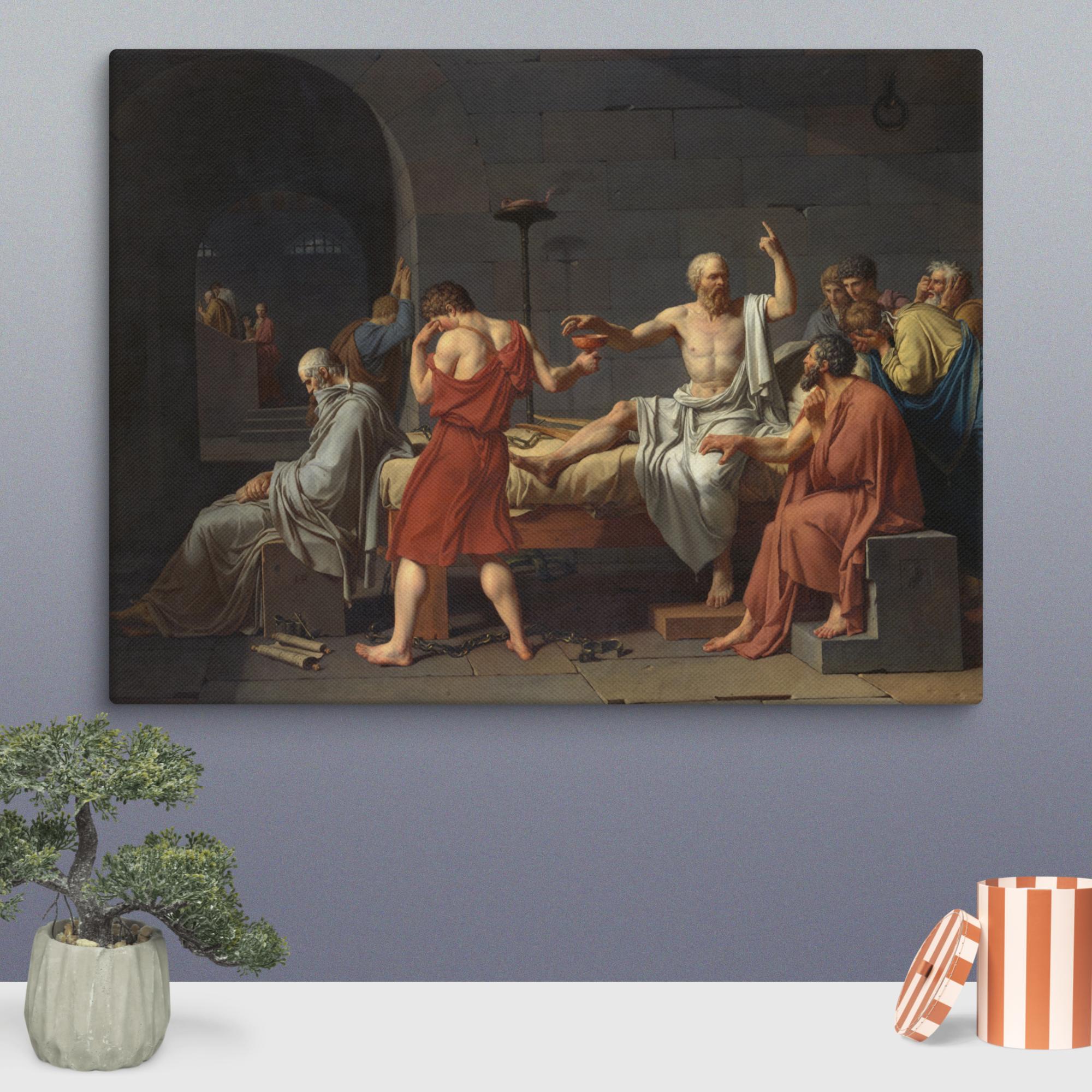 The Death of Socrates art by Jacques-Louis David