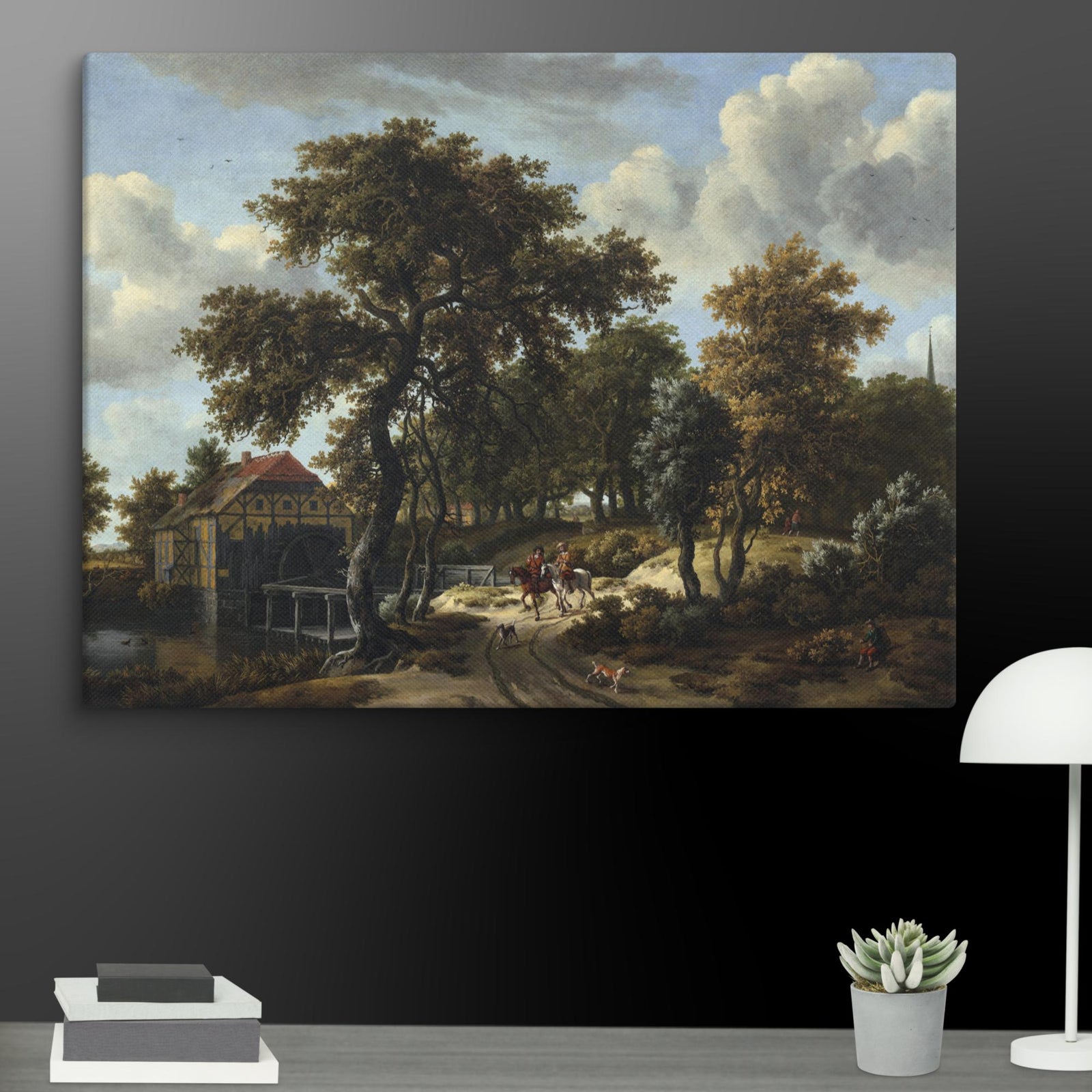 The Travelers by Meindert Hobbema Canvas Print