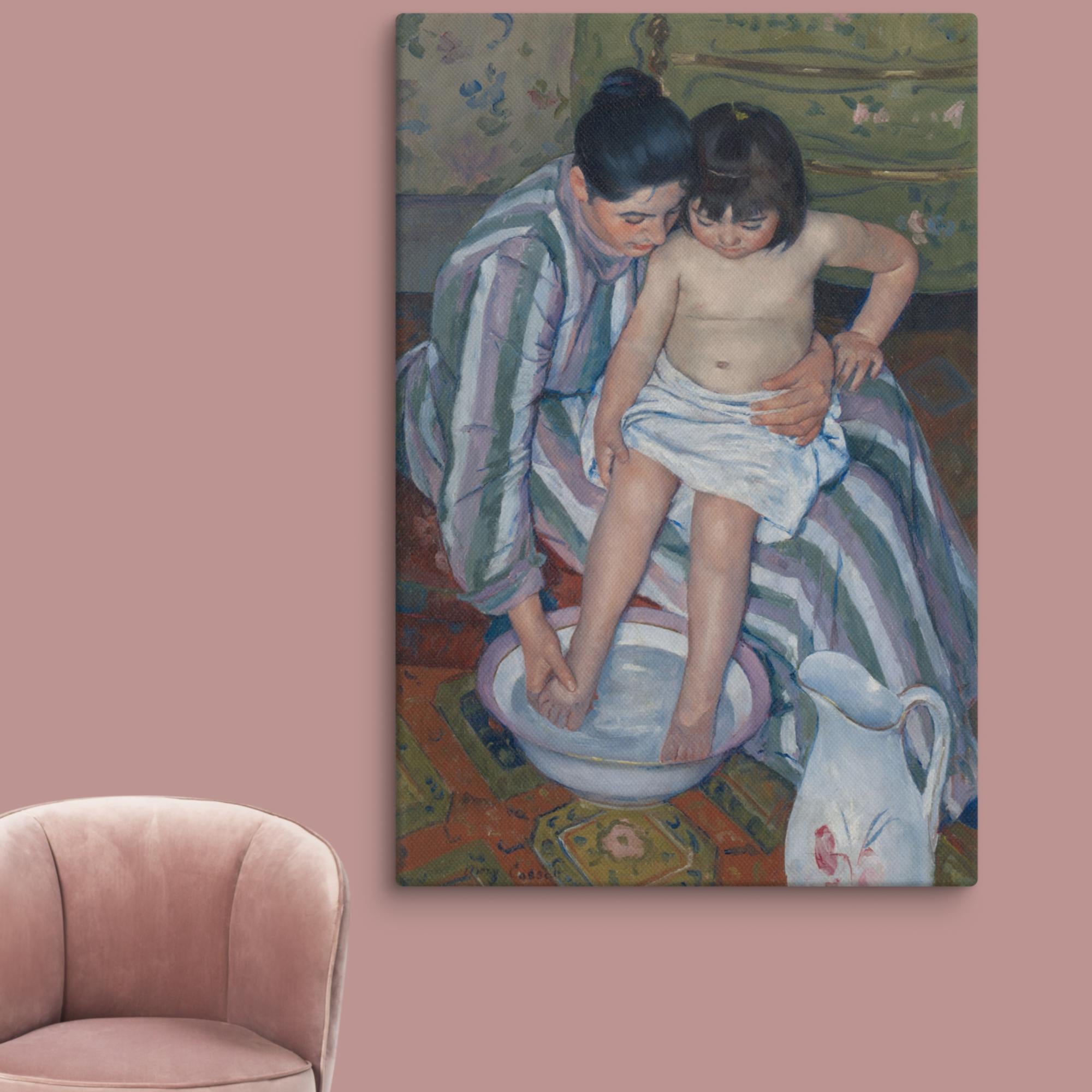 The Child’s Bath by Mary Cassatt Canvas Print