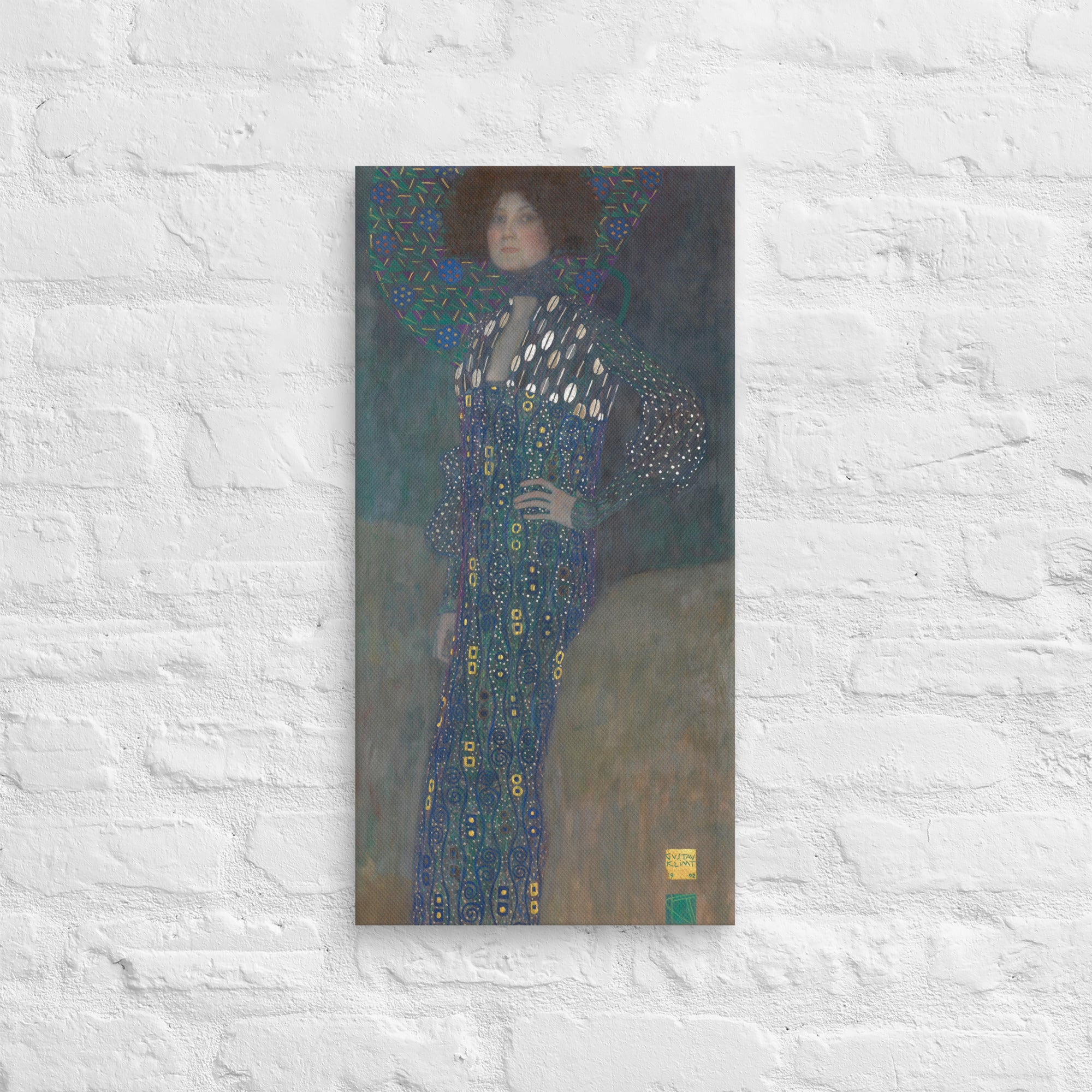Bildnis Emilie Flöge by Gustav Klimt Canvas Print Ready to Hang
