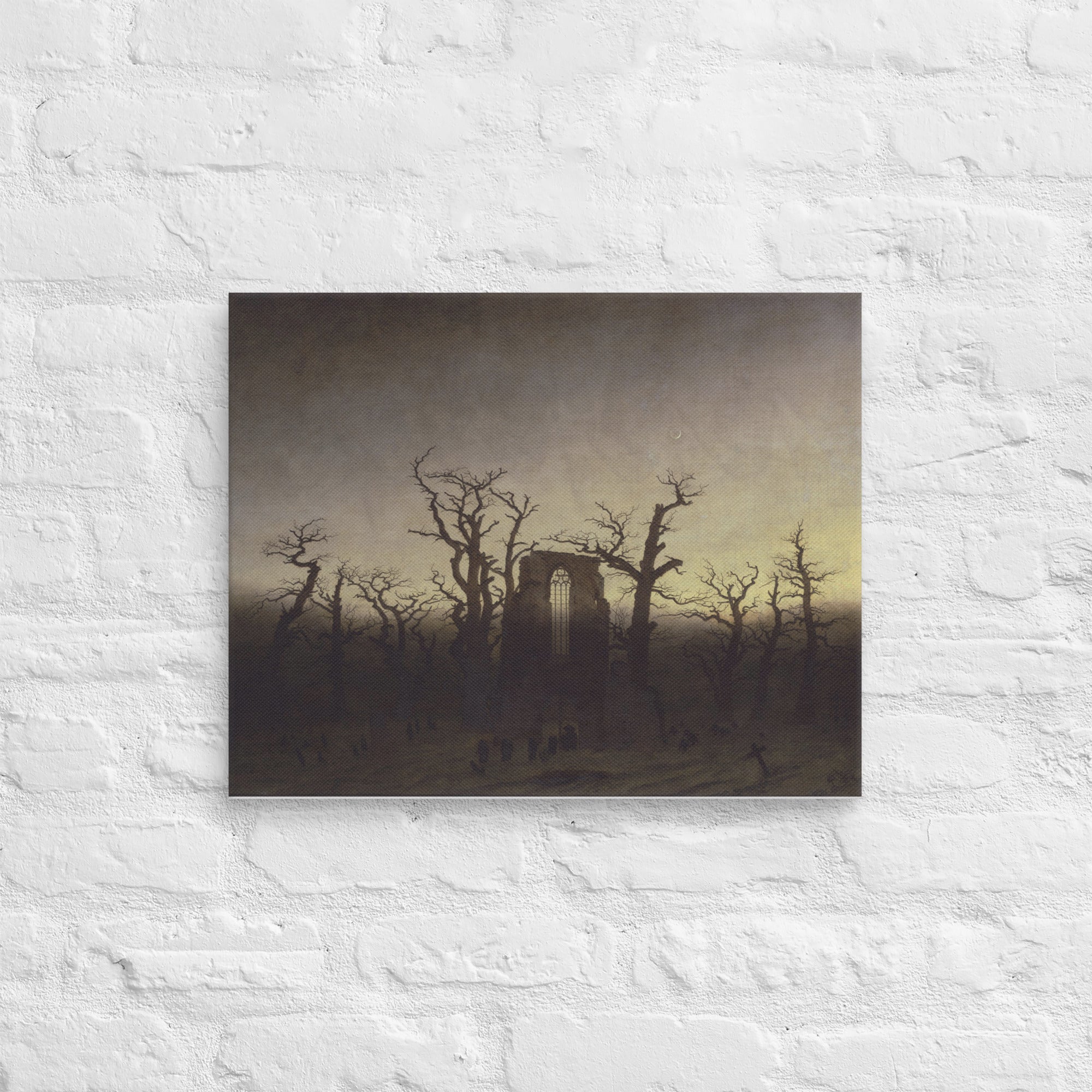 The Abbey in the Oakwood by Caspar David Friedrich Canvas Print
