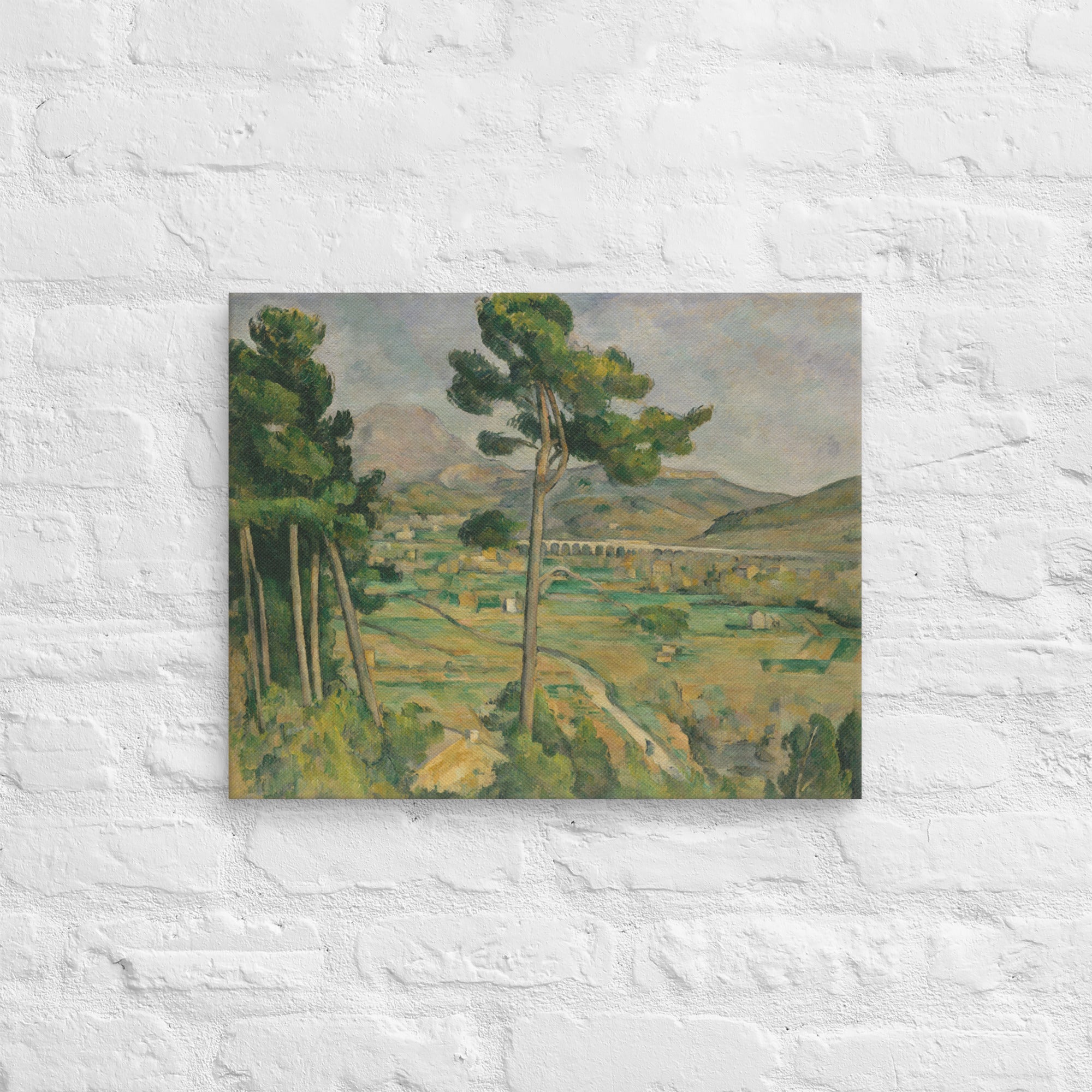Mont Sainte-Victoire and the Viaduct of the Arc River Valley Art By Paul Cézanne