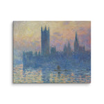 The Houses of Parliament,Sunset Art By Claude Monet Canvas Print