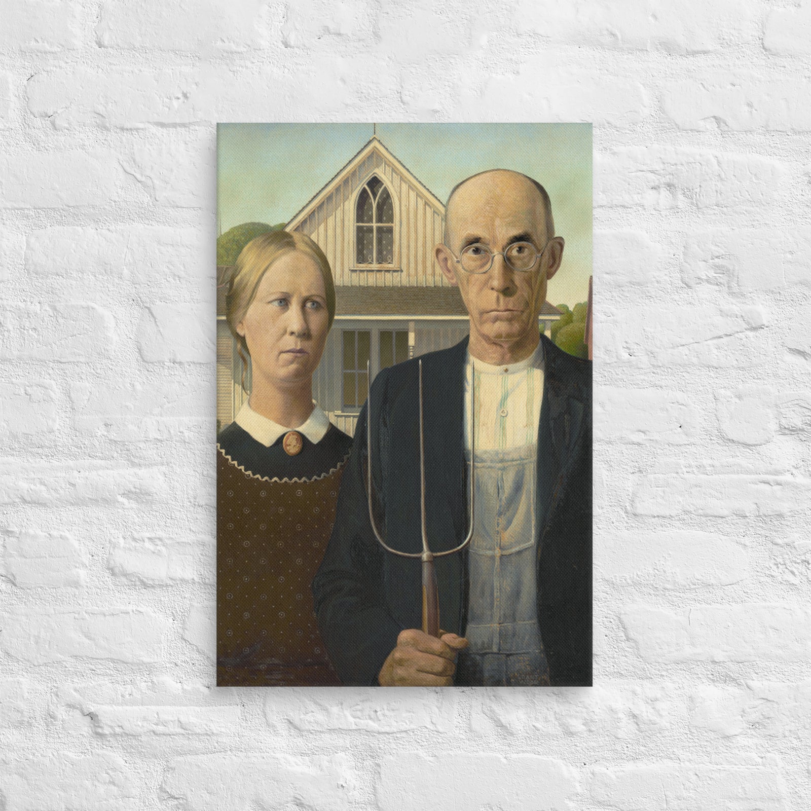 American Gothic by Grant Wood Canvas Print
