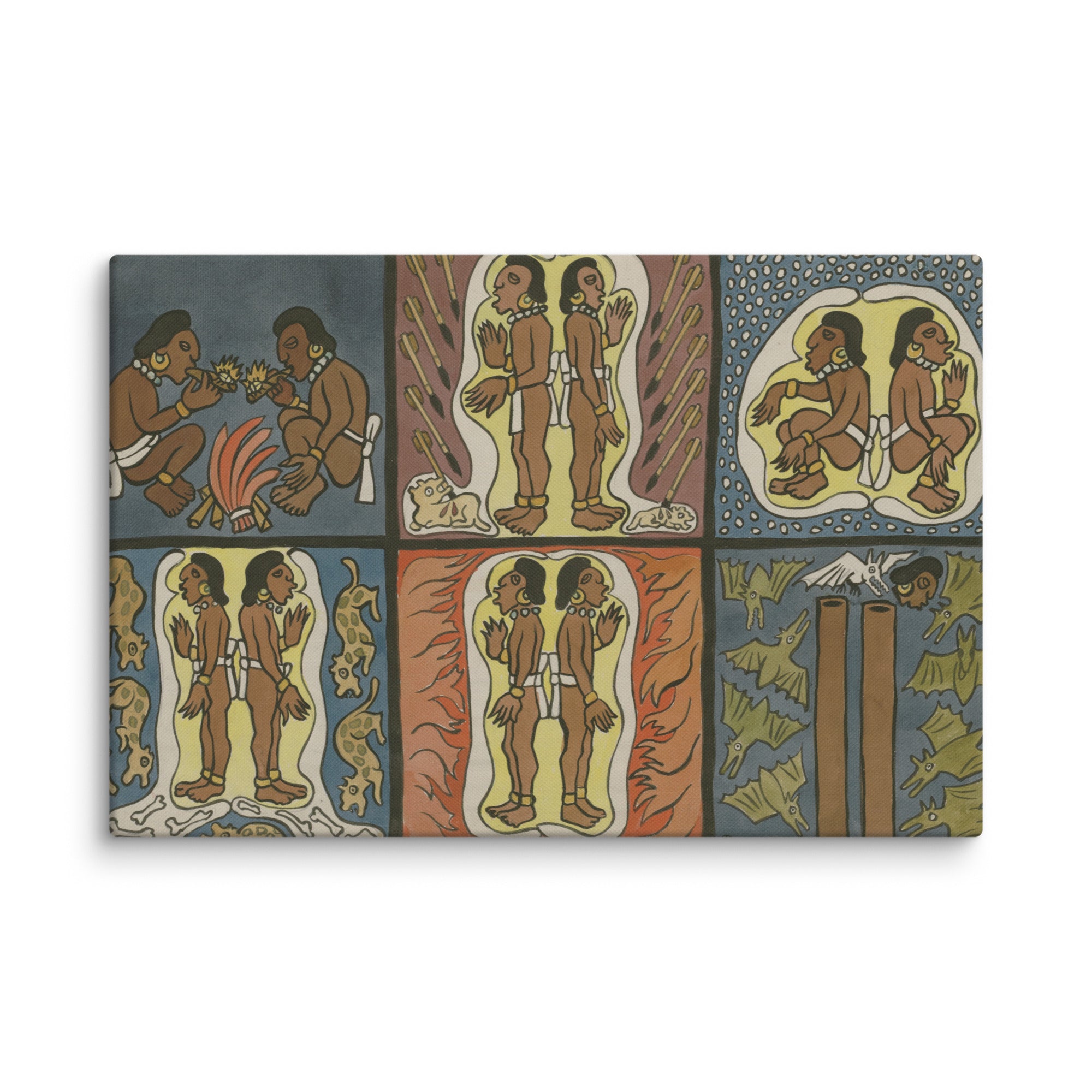 Trials of the hero-twins by Diego Rivera Canvas Print