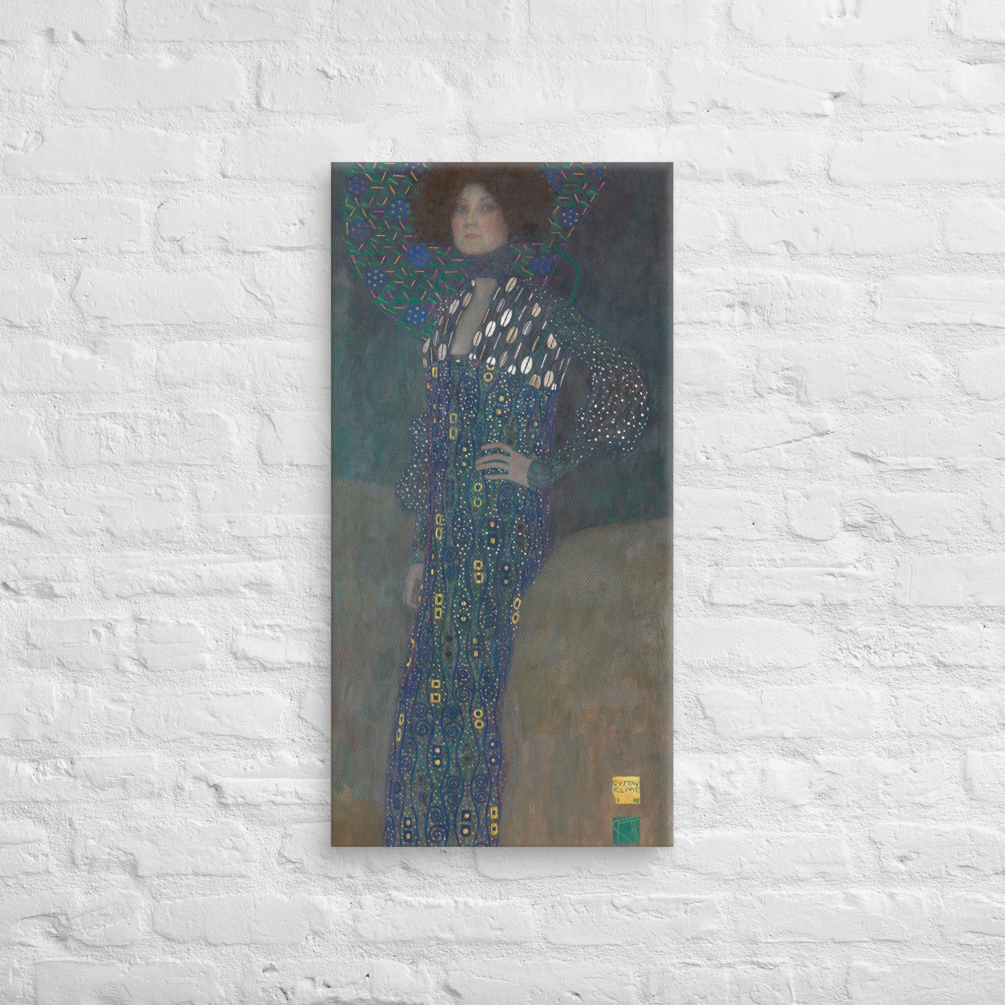 Bildnis Emilie Flöge by Gustav Klimt Canvas Print Ready to Hang