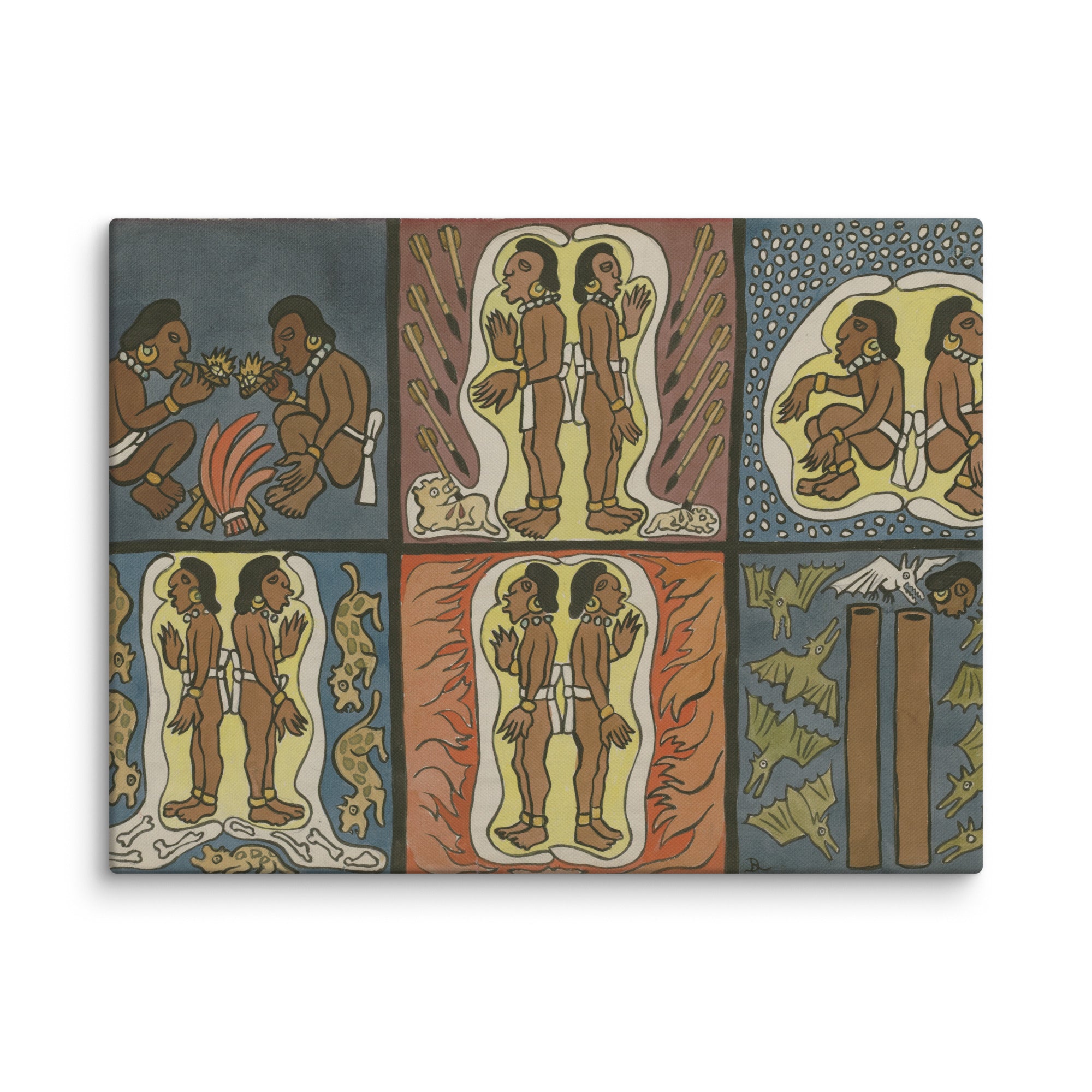 Trials of the hero-twins by Diego Rivera Canvas Print