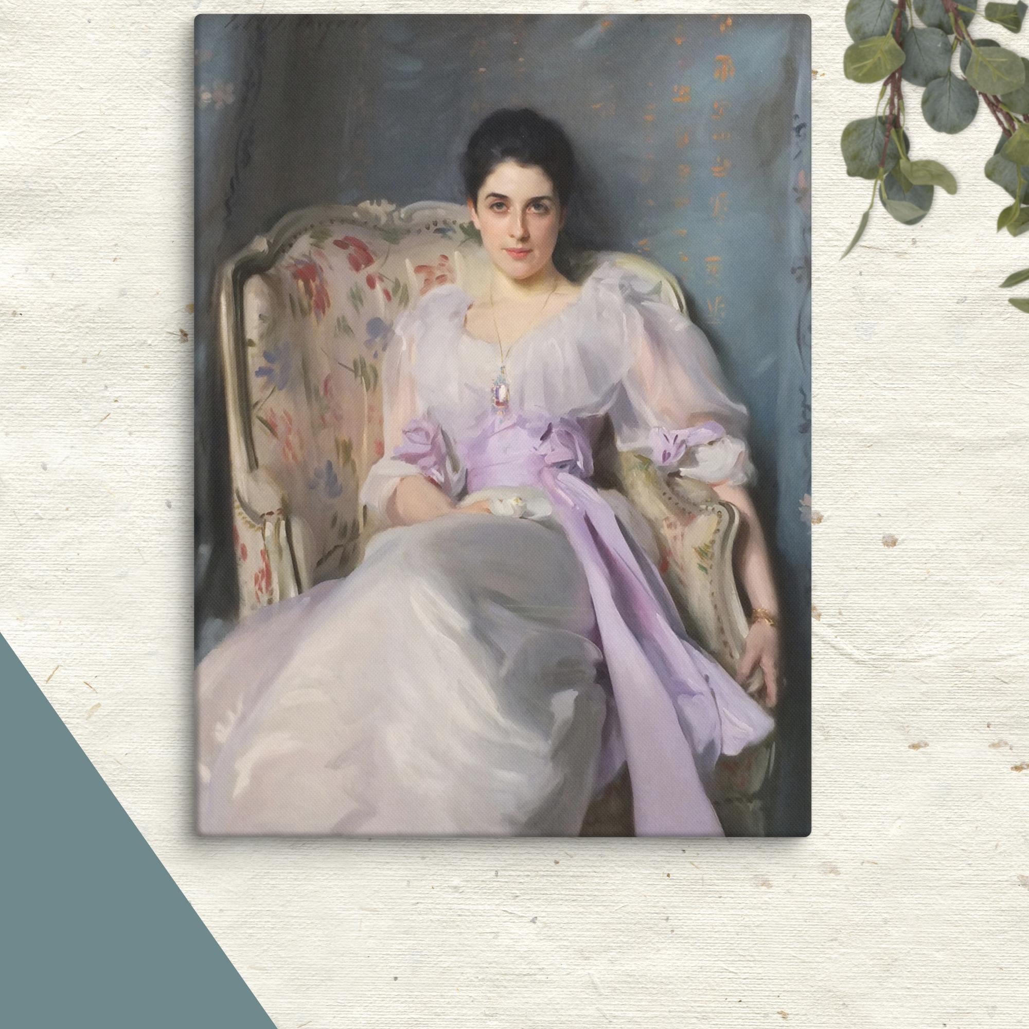 Lady Agnew of Lochnaw art by John Singer Sargent Canvas Print