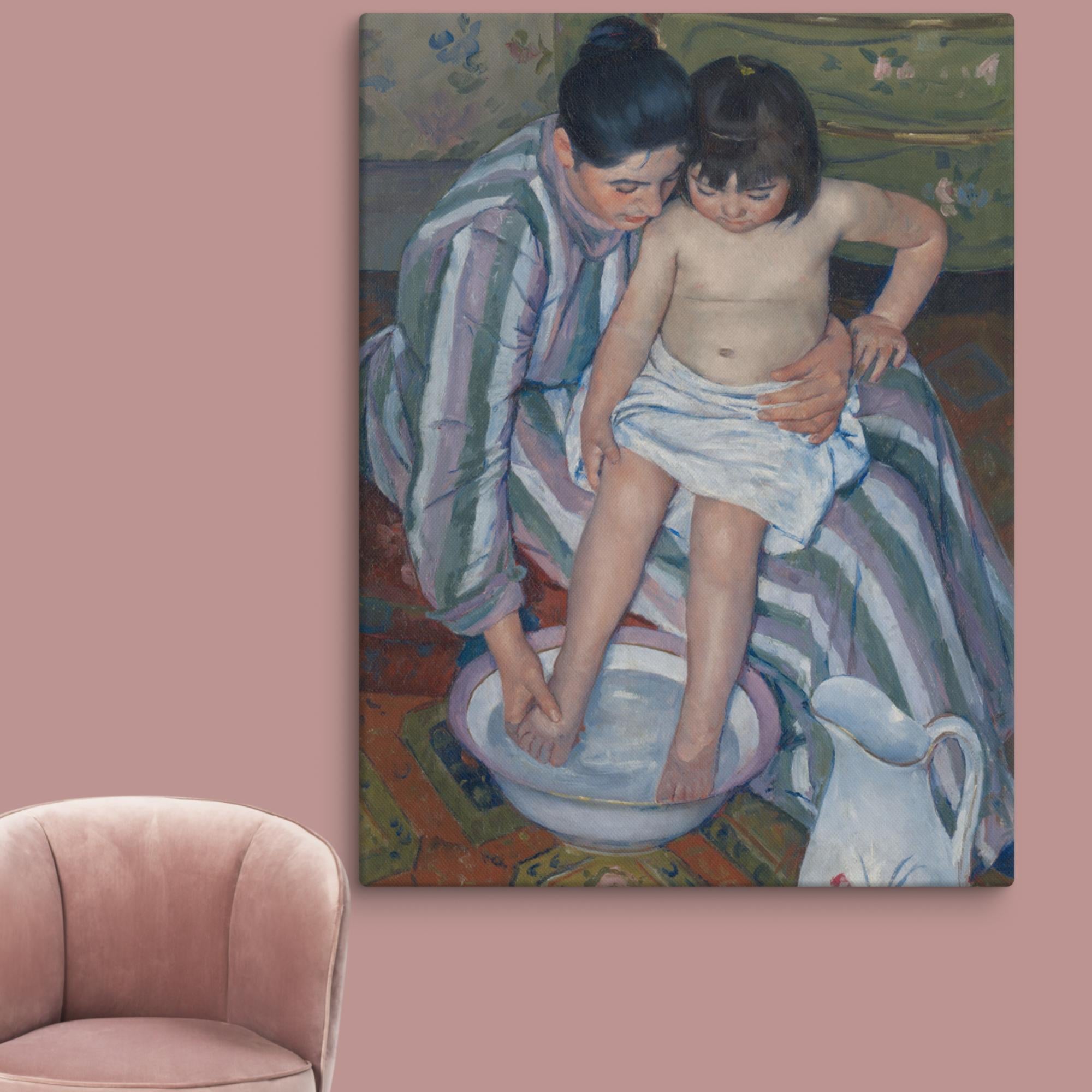 The Child’s Bath by Mary Cassatt Canvas Print