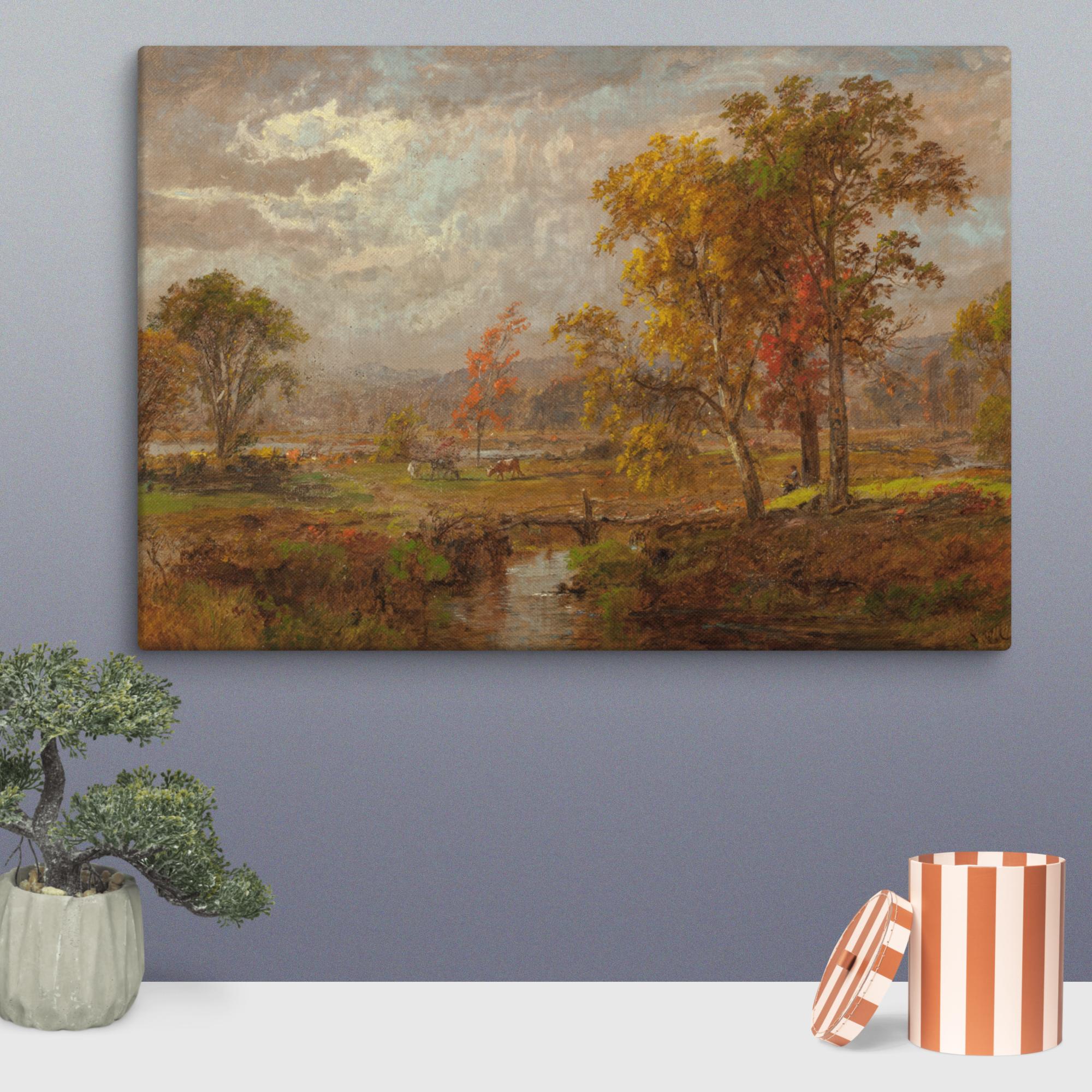 Autumn Landscape by Jasper Francis Cropsey Canvas Print