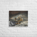 Boats Carrying Out Anchors to the Dutch Men of War art by J.M.W. Turner Canvas Print
