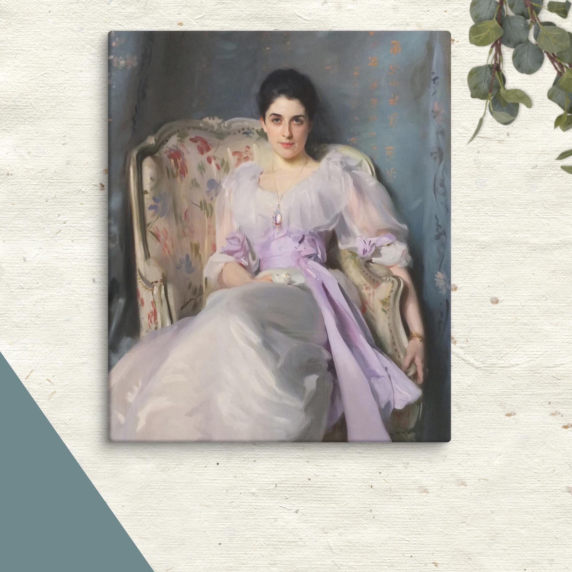 Lady Agnew of Lochnaw art by John Singer Sargent Canvas Print