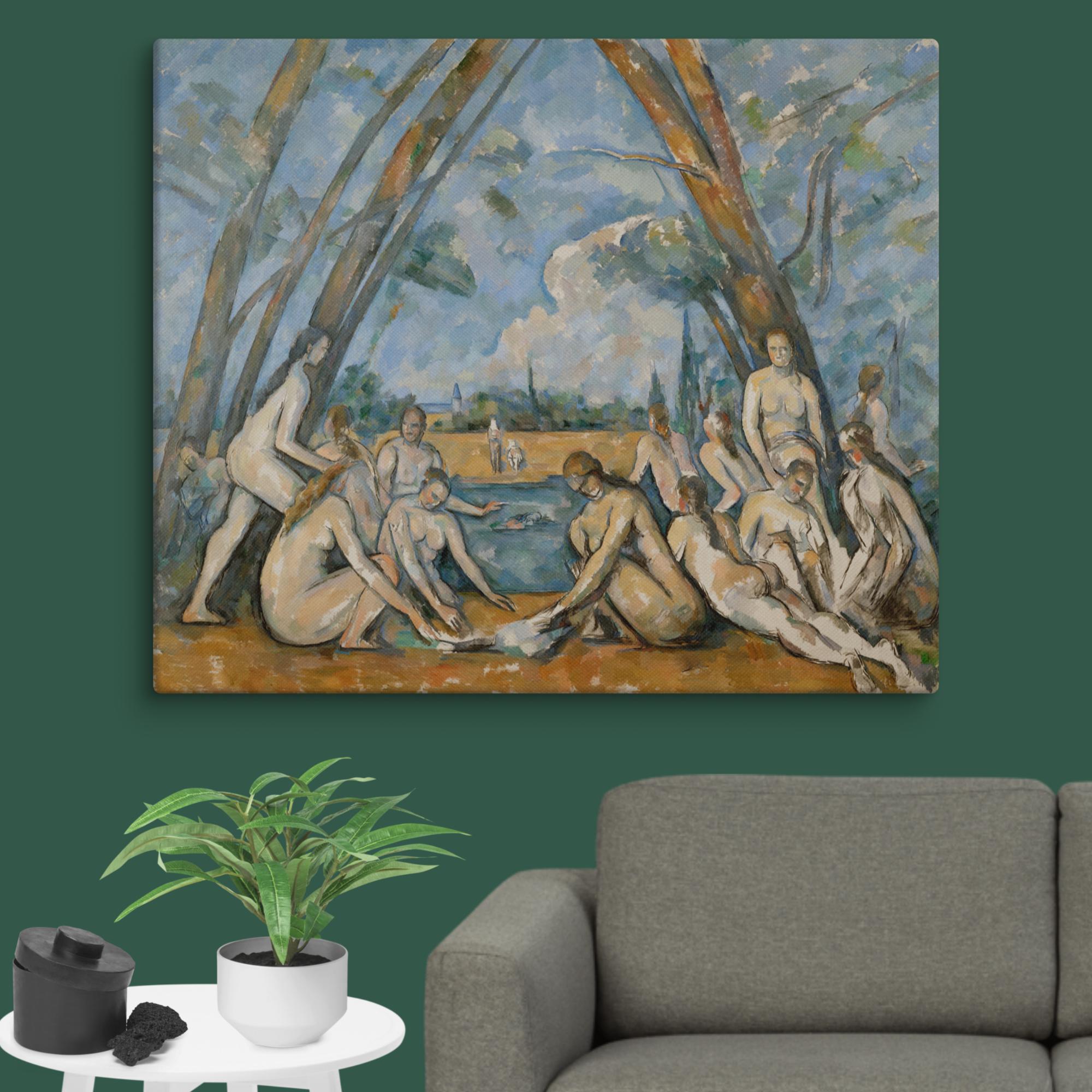 The Large Bathers Art By Paul Cézanne Canvas Print