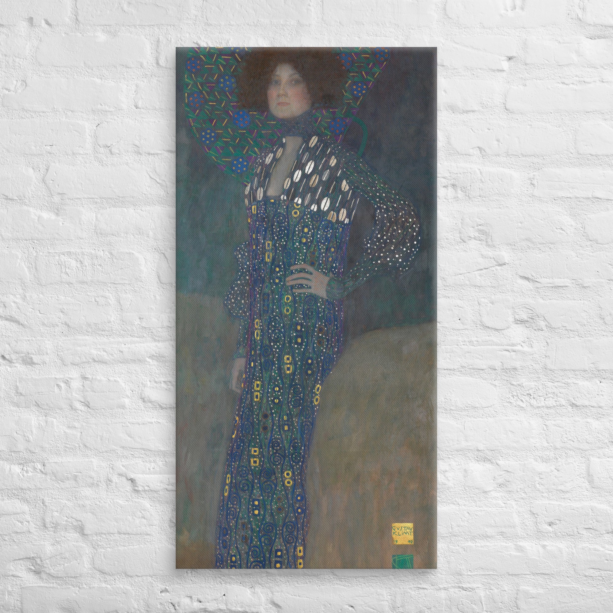Bildnis Emilie Flöge by Gustav Klimt Canvas Print Ready to Hang