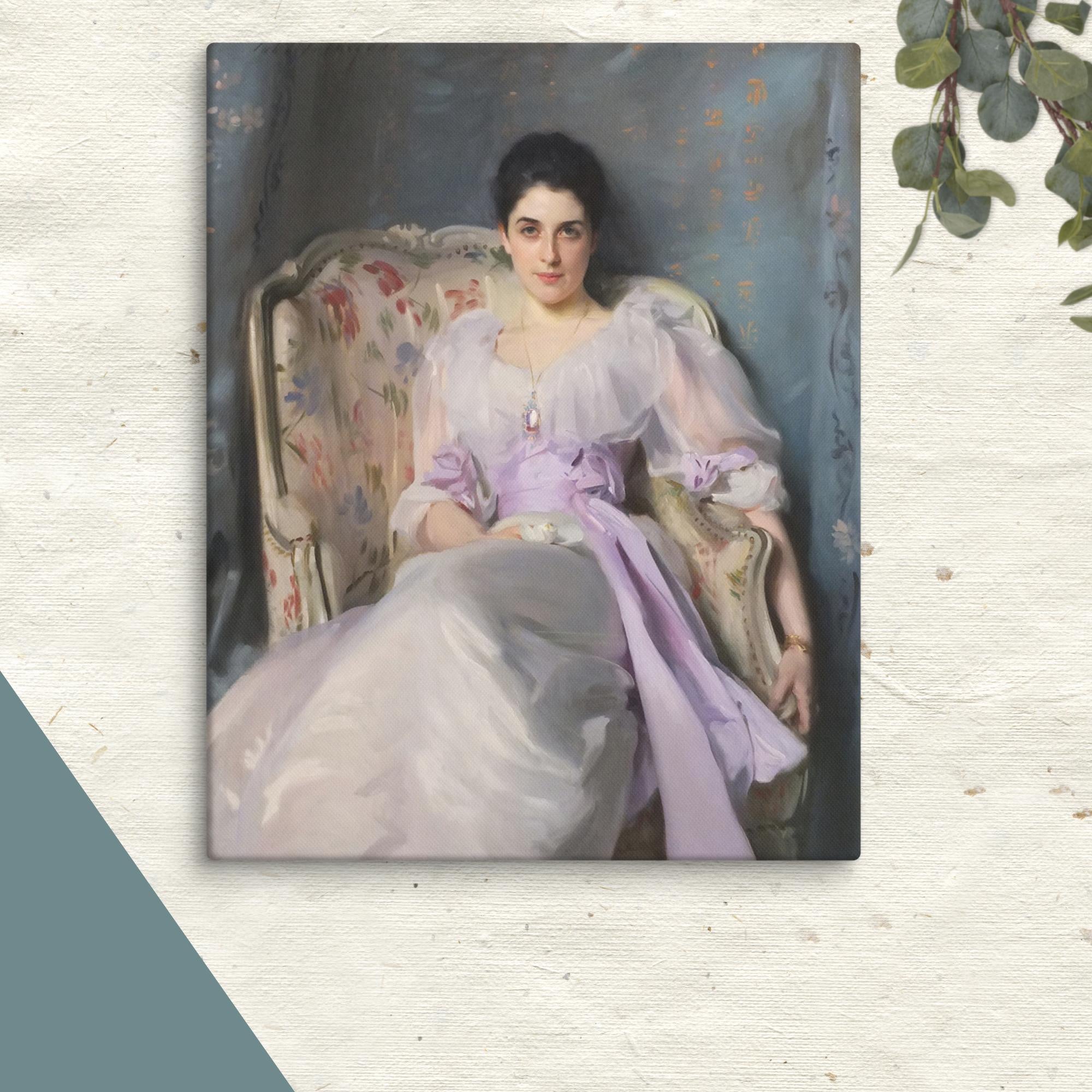 Lady Agnew of Lochnaw art by John Singer Sargent Canvas Print