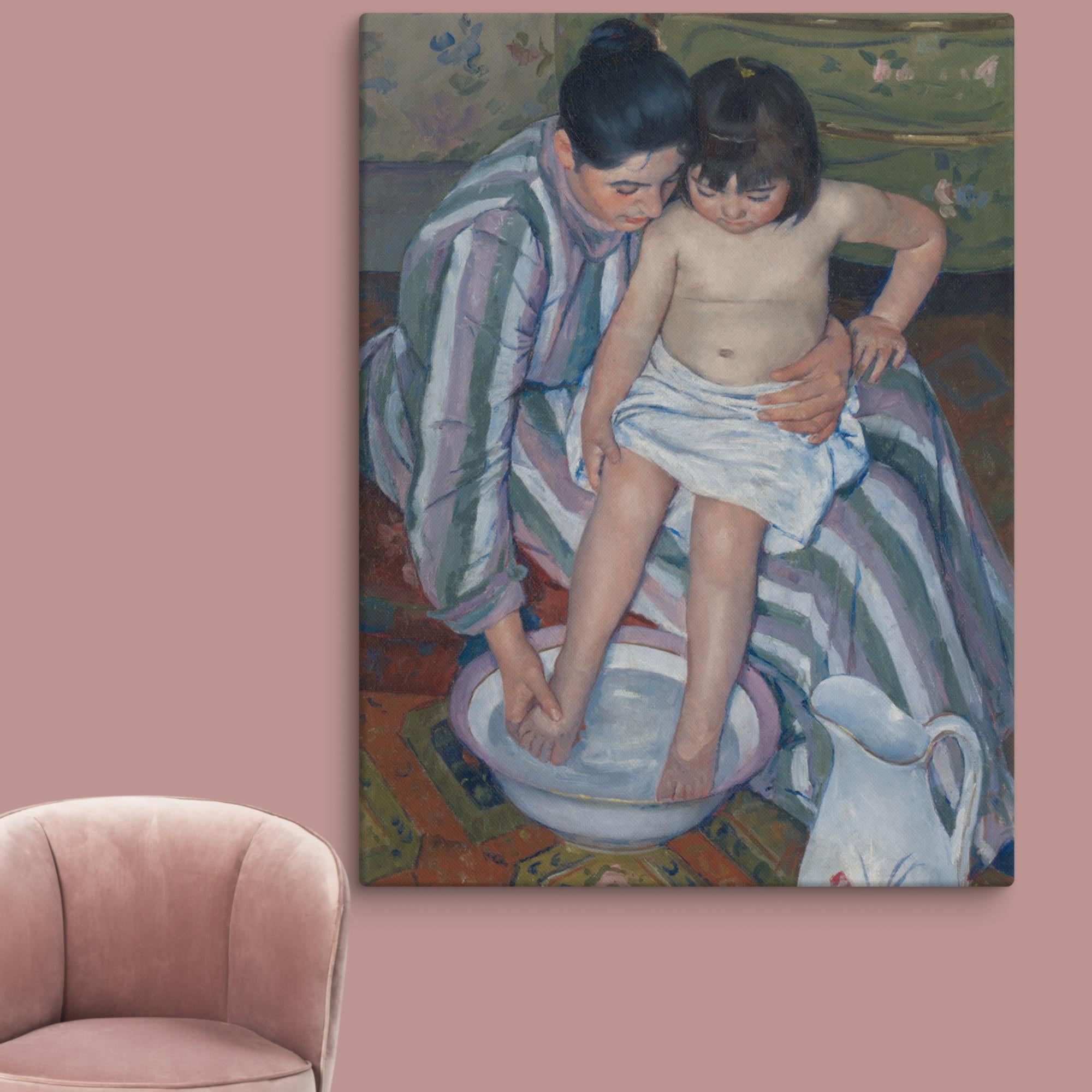 The Child’s Bath by Mary Cassatt Canvas Print