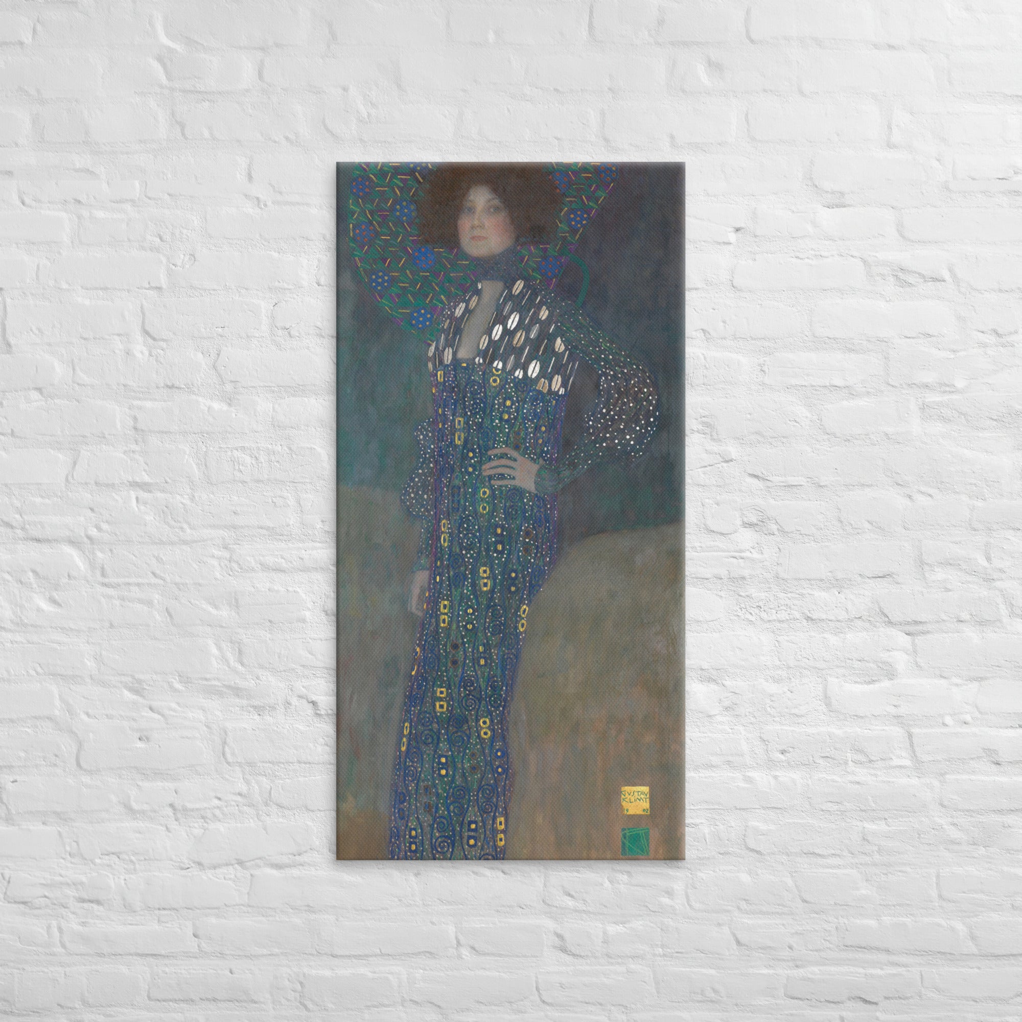 Bildnis Emilie Flöge by Gustav Klimt Canvas Print Ready to Hang