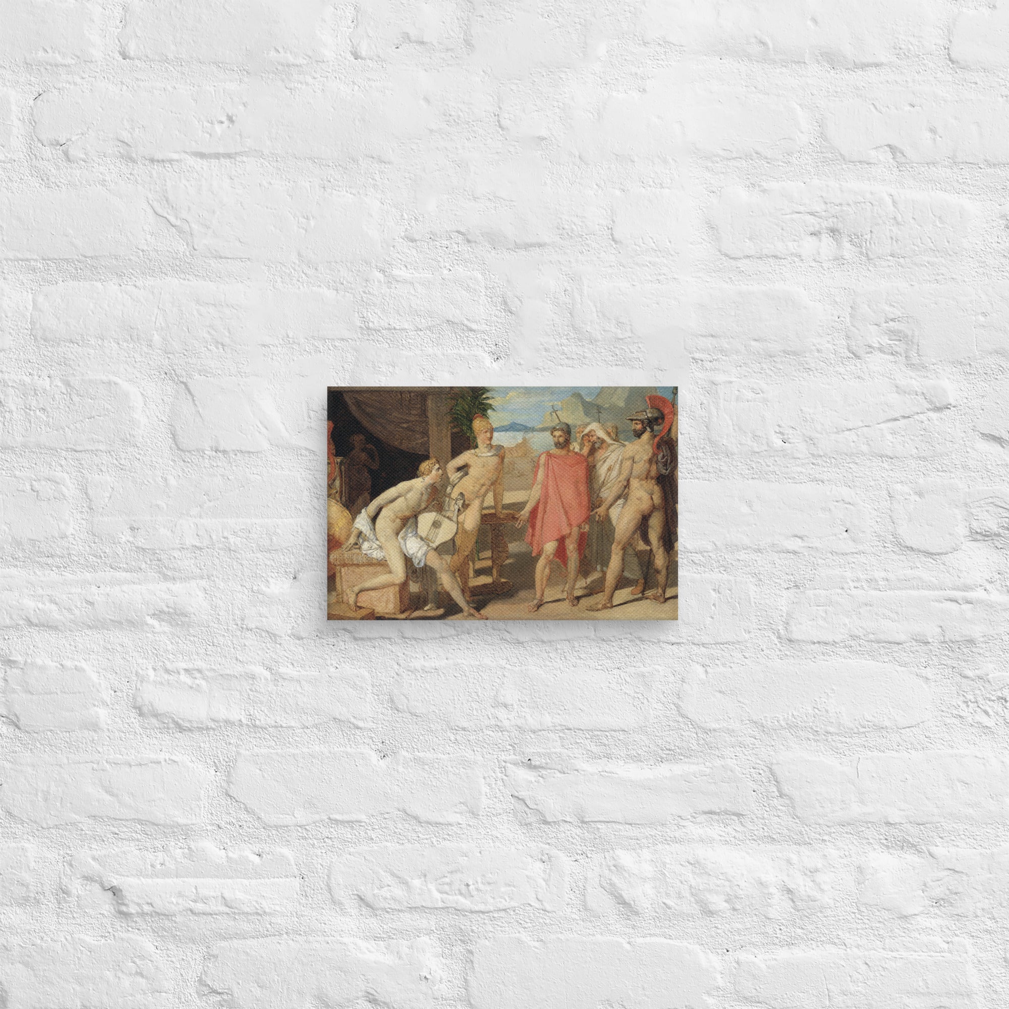 Achilles Receiving in his Tent the Envoys of Agamemnon by Jean Auguste Dominique Ingres Canvas Print