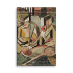 Abstract–Two Women with Tennis Racquets by Carl Newman Canvas Print