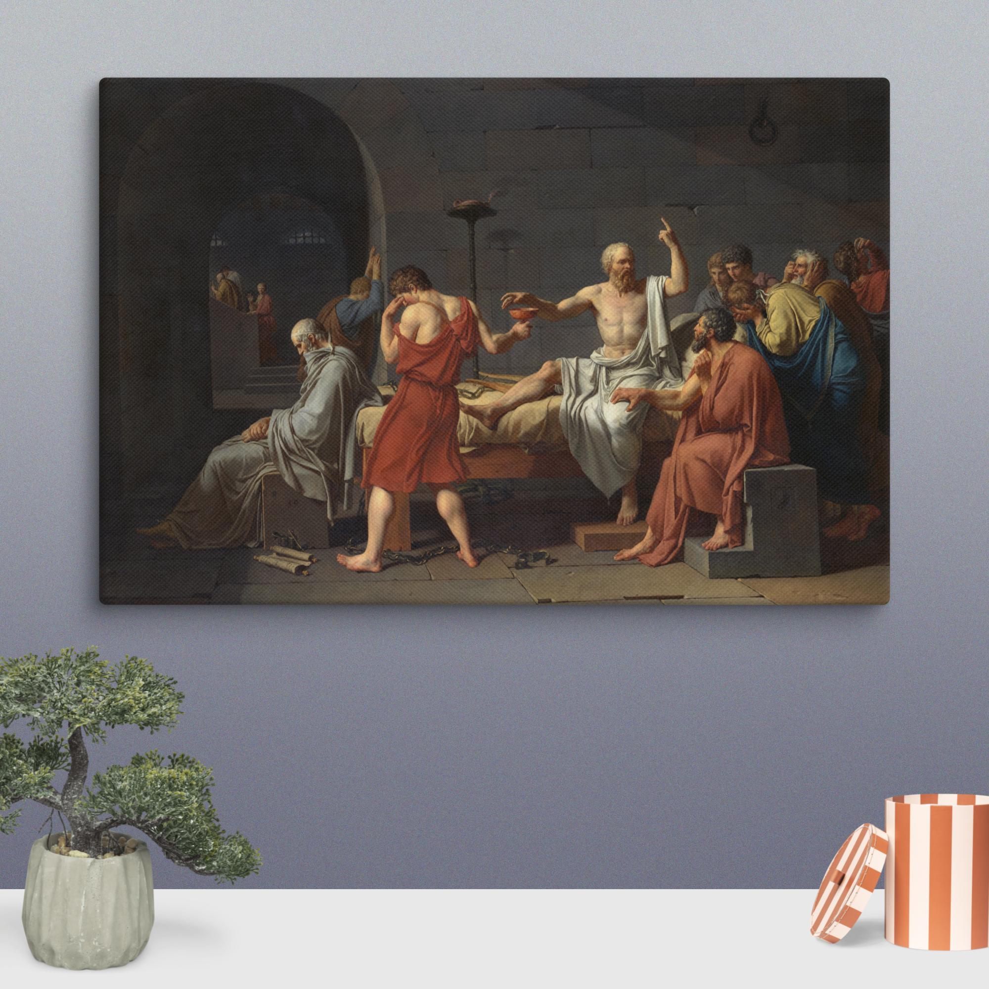 The Death of Socrates art by Jacques-Louis David
