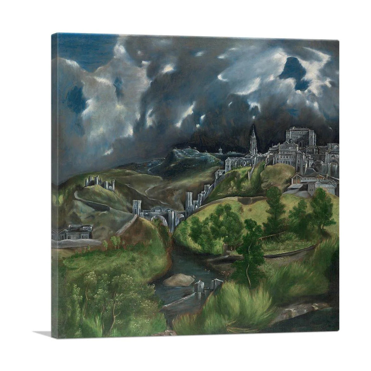 View of Toledo 1599 Art By El Greco Gallery Wrapped Canvas