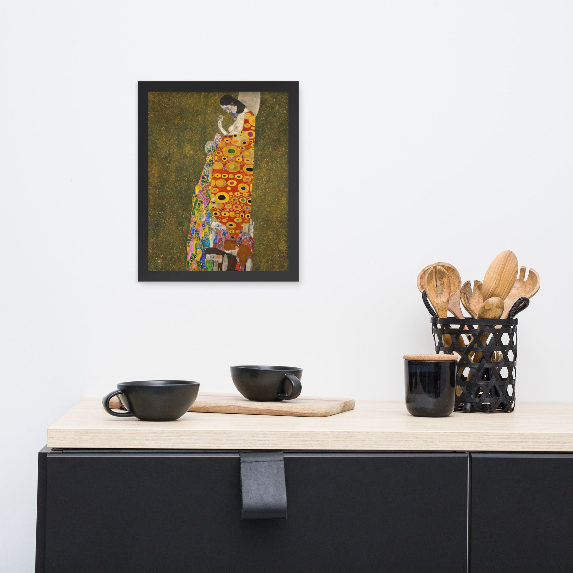 Hope, II by Gustav Klimt Framed Canvas Print