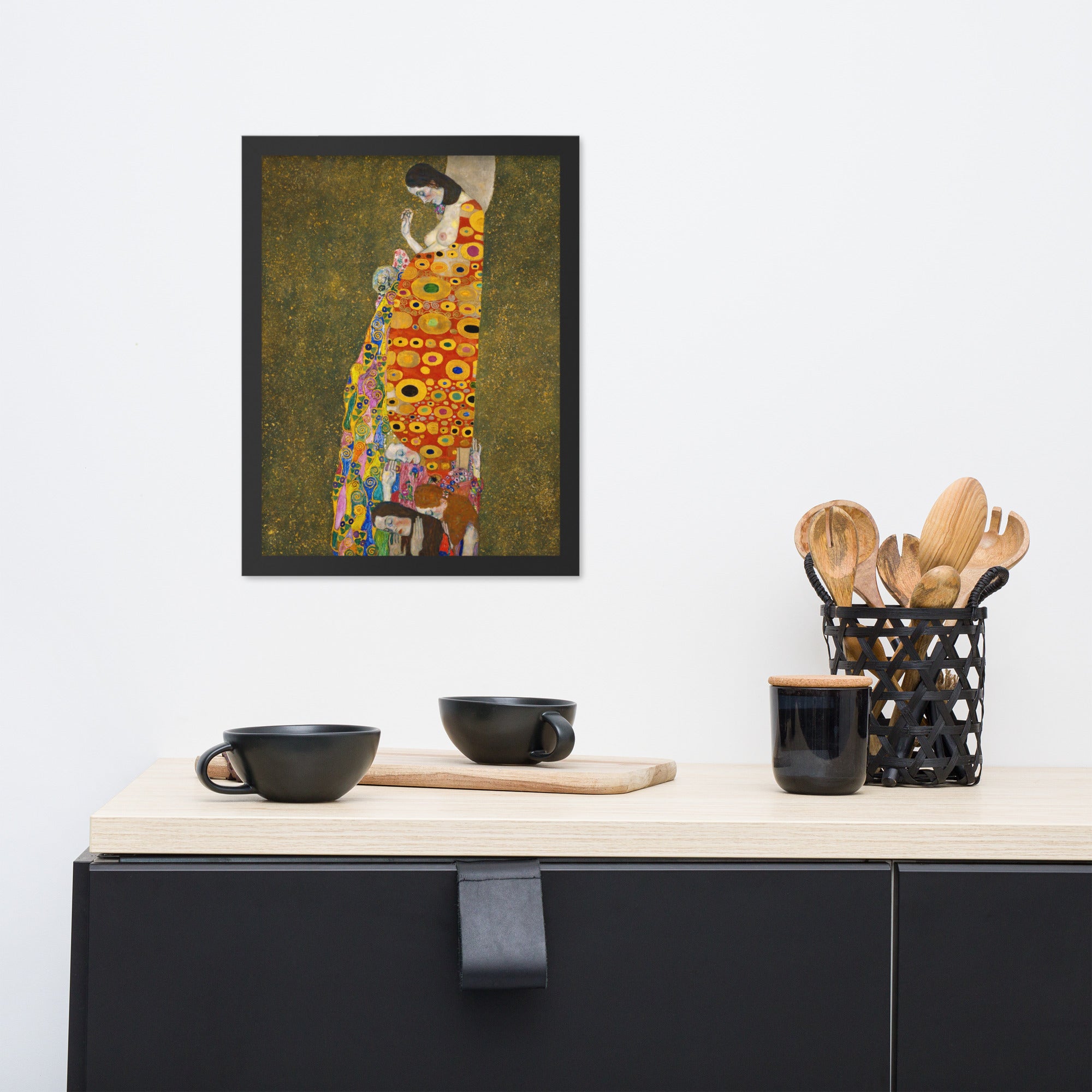 Hope, II by Gustav Klimt Framed Canvas Print