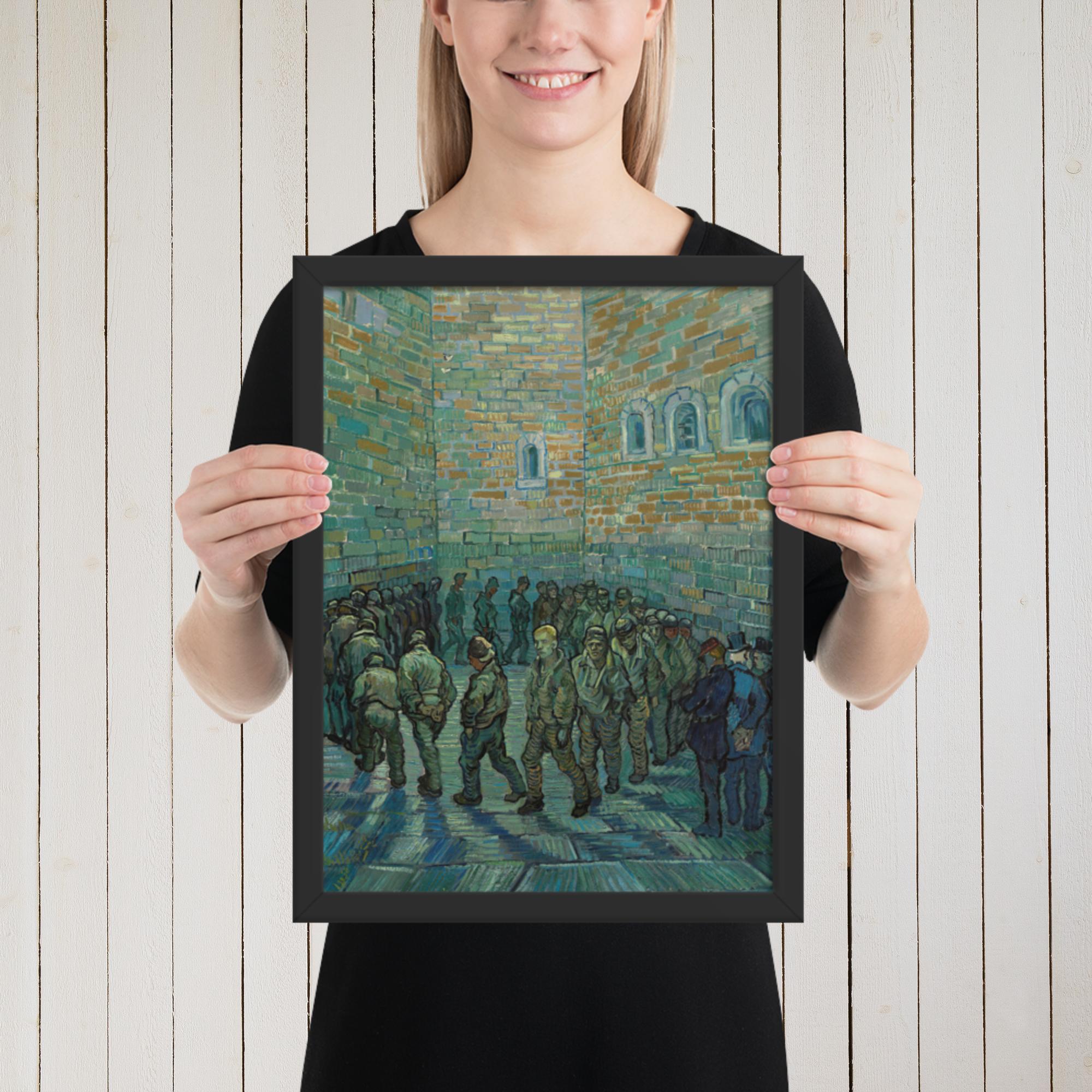 The Prison Courtyard by Vincent van Gogh Framed poster Print