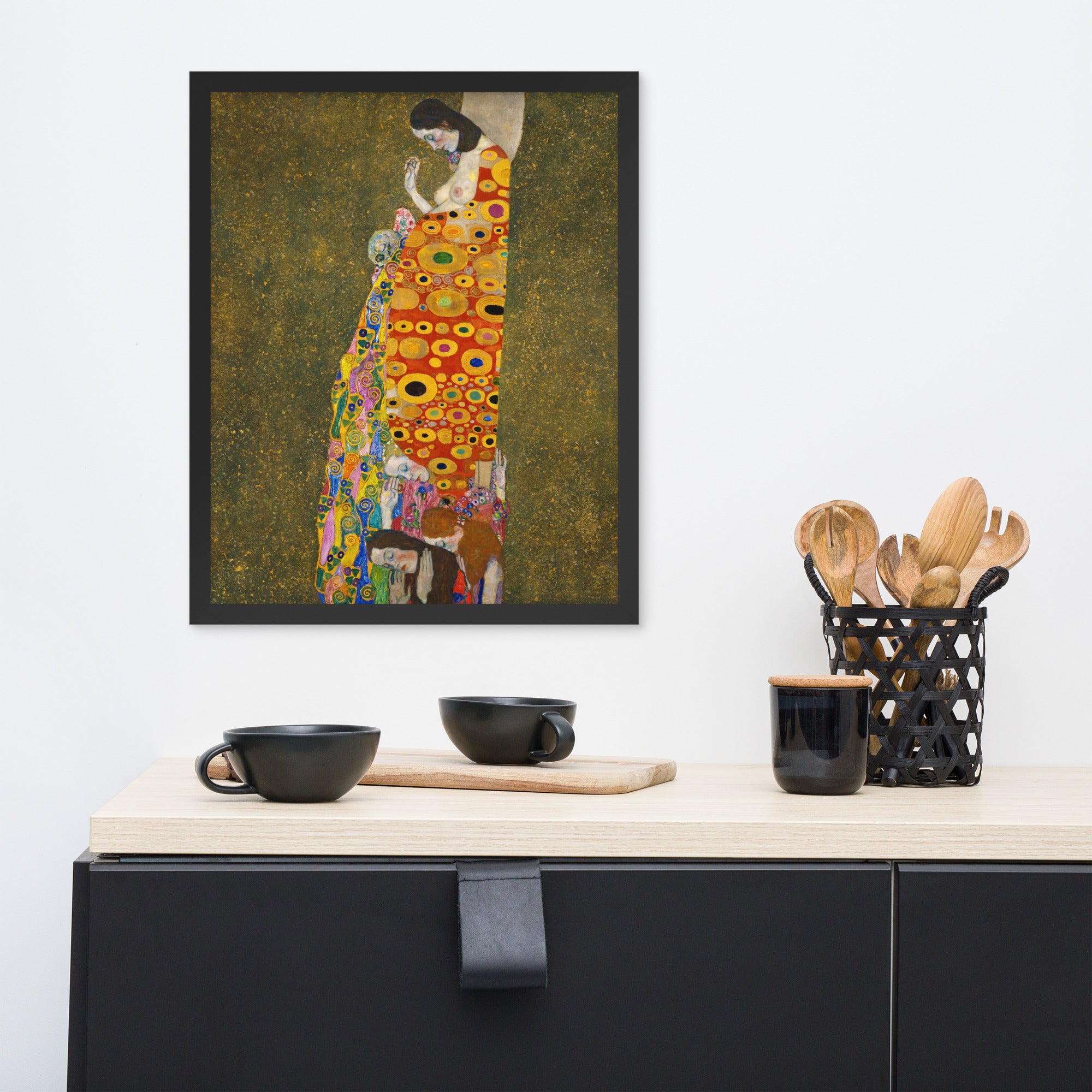 Hope, II by Gustav Klimt Framed Canvas Print