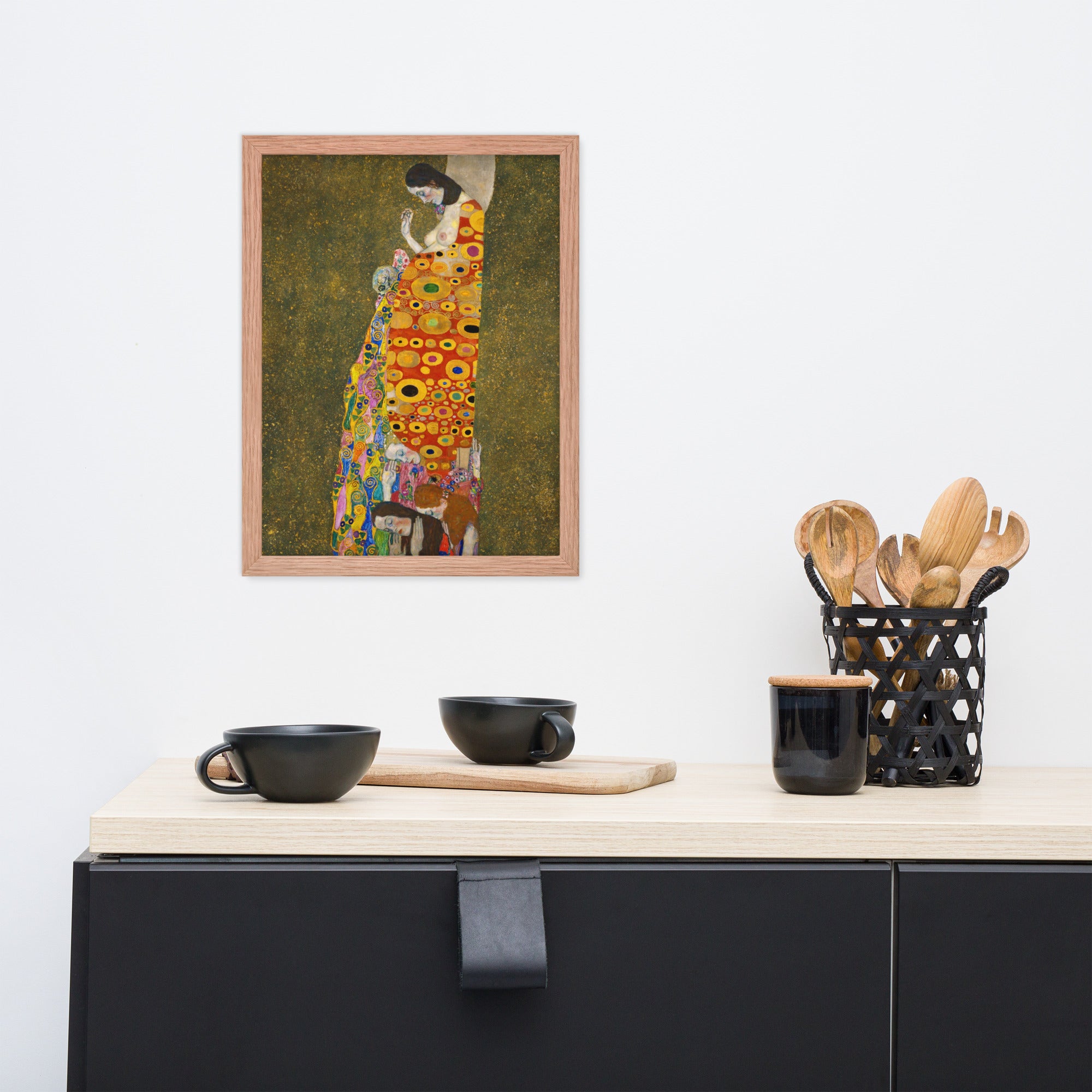 Hope, II by Gustav Klimt Framed Canvas Print