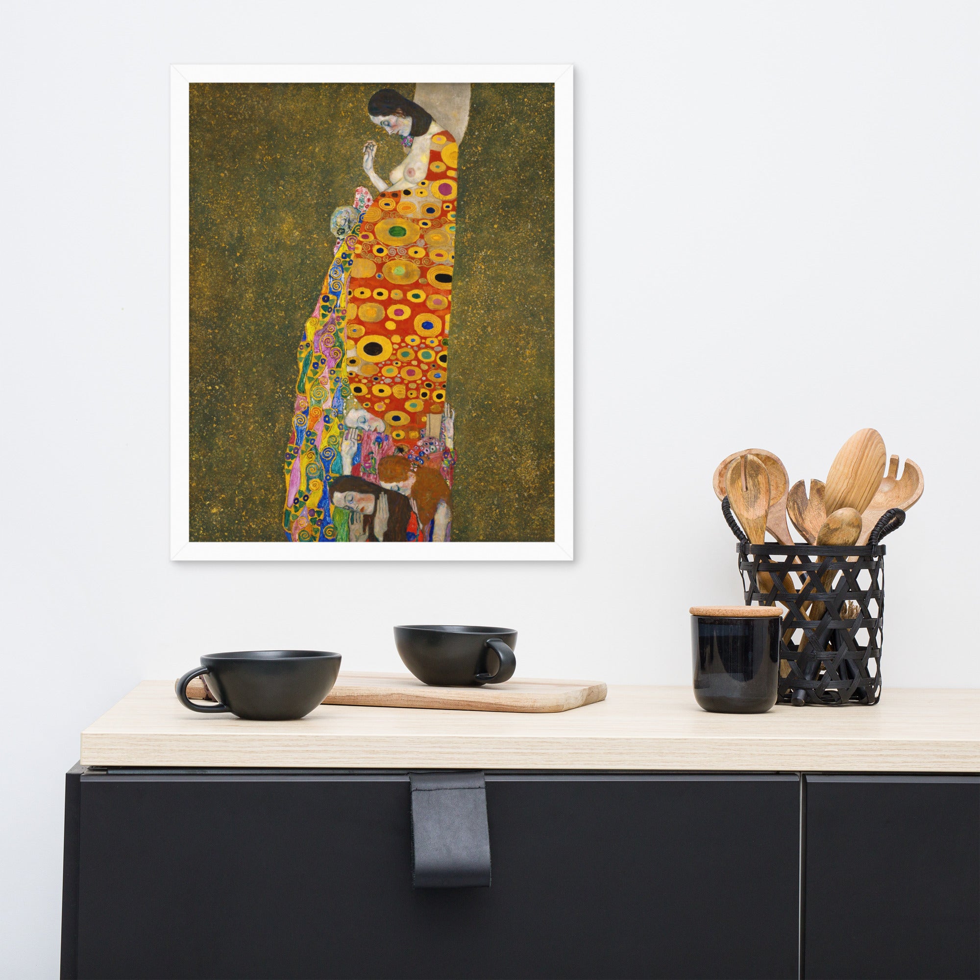 Hope, II by Gustav Klimt Framed Canvas Print