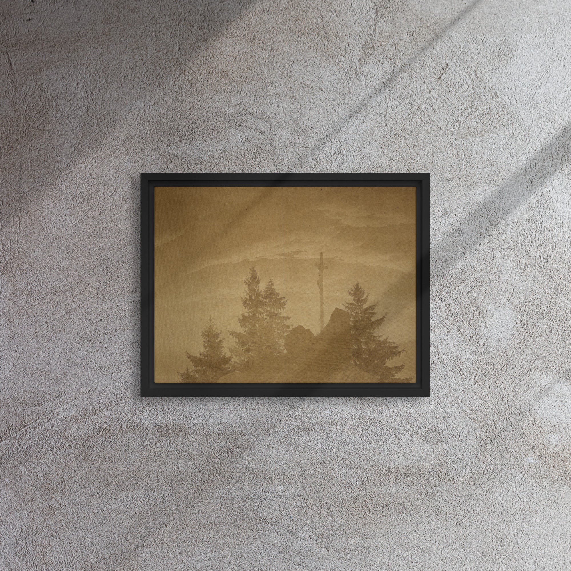 Cross in the Mountains (Tetschen Altar) by Caspar David Friedrich Framed Canvas Print